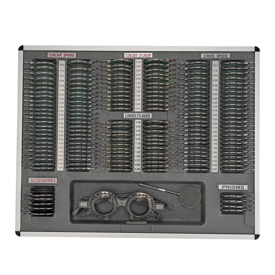 Lens Box 158 Metal Trial China Ophthalmic Instruments Optical Tool Set Case Optometry Metal Rim Aluminium